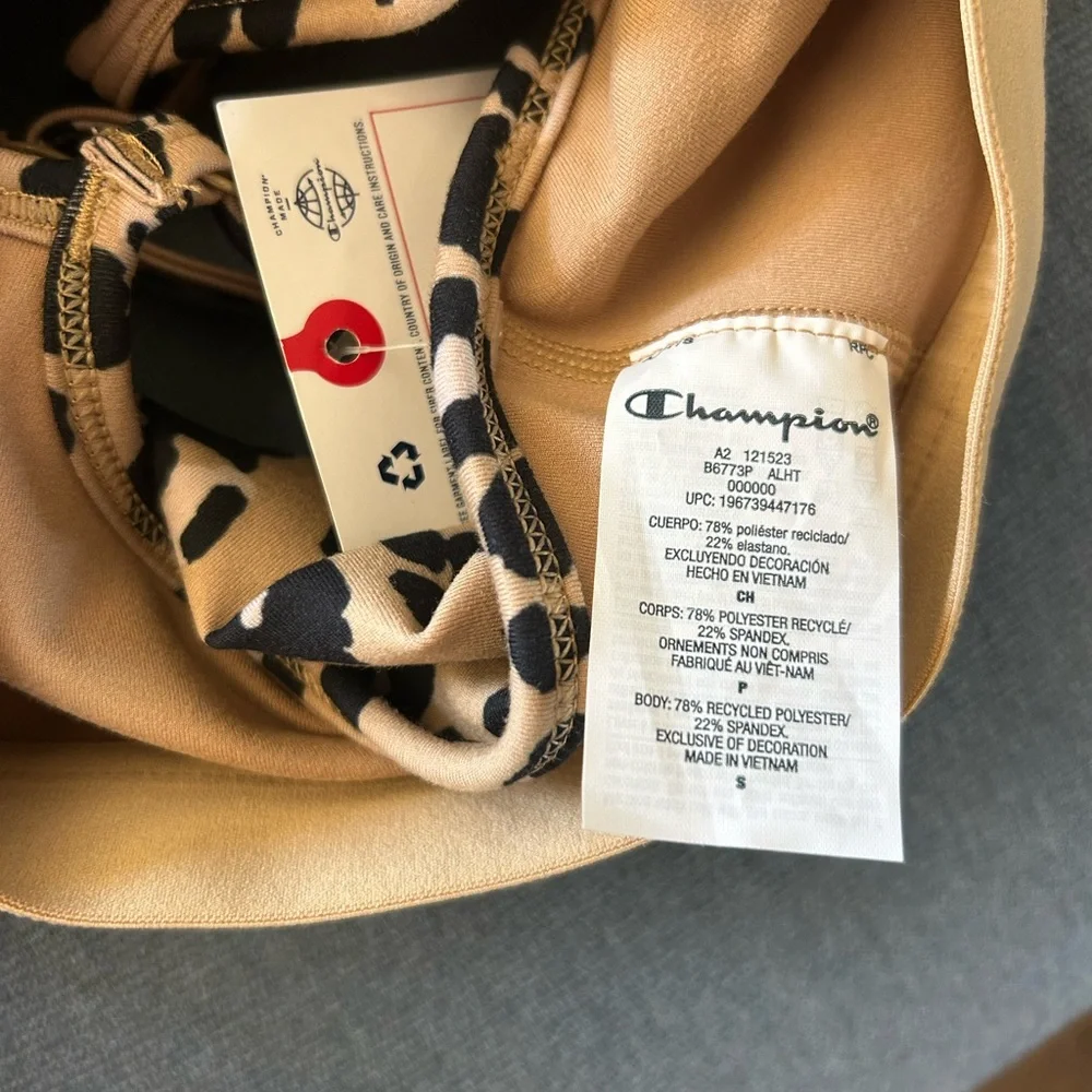NWT! Champion Women’s Leopard Rose Athletic Sports Bra Size Small - Picture 8 of 12